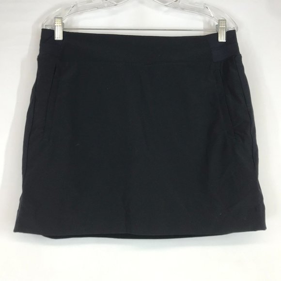 Athleta Dresses & Skirts - ATHLETA - WOMEN'S 12 - BLACK ELASTIC WAIST SKORT/SKIRT